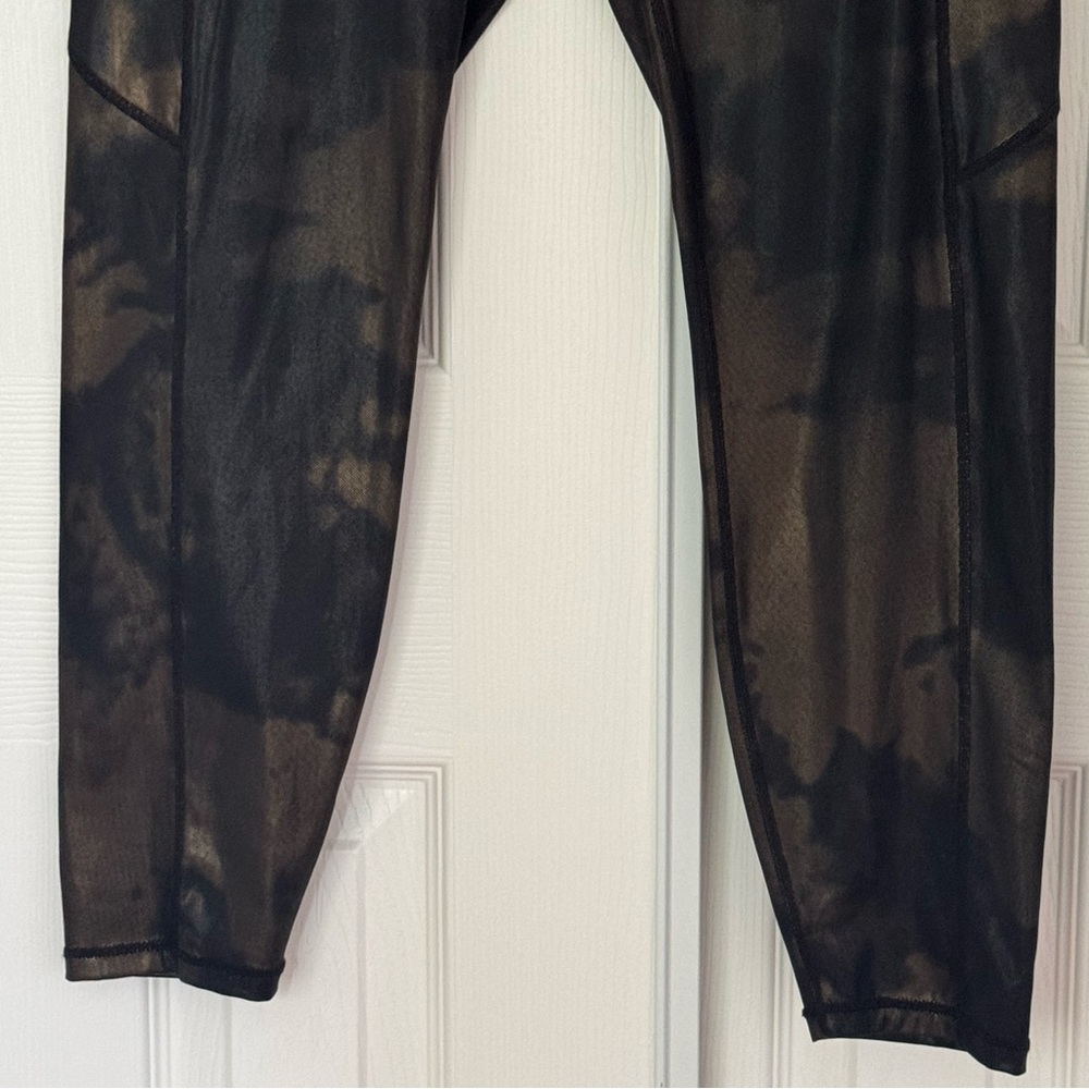 Zyia Bronze Hendrix Metallic Pocket Drawstring Luxe 8/10 Leggings - Picture 4 of 15